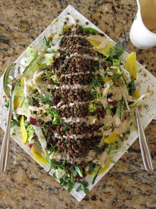 Lentil Tahini Salad with Fennel