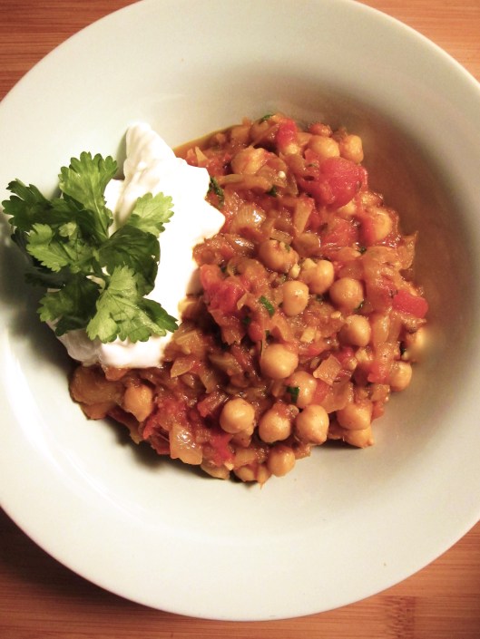 Spiced Eggplant with Chickpeas and Yogurt