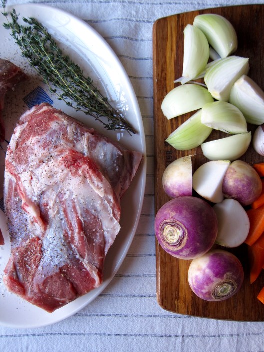 Braised Lamb with Dumplings and Date-Mint Chutney